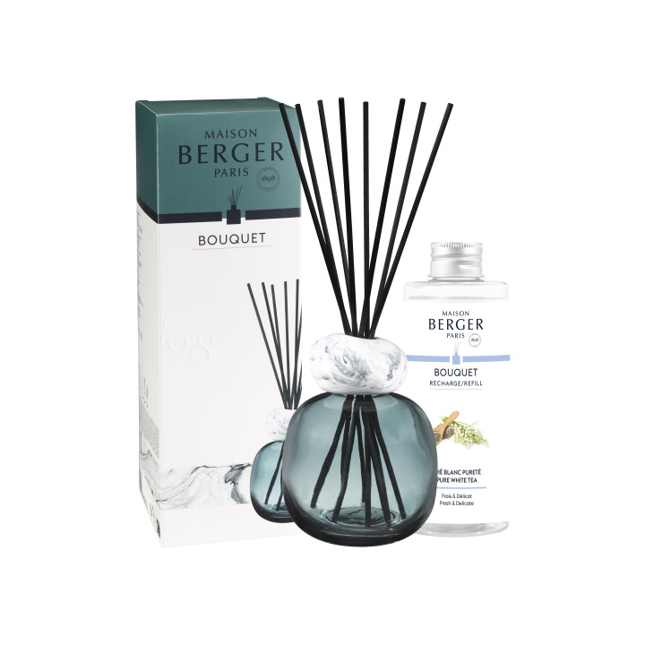 Zestaw patyczki Minerały niebiesko-białe + biała herbata