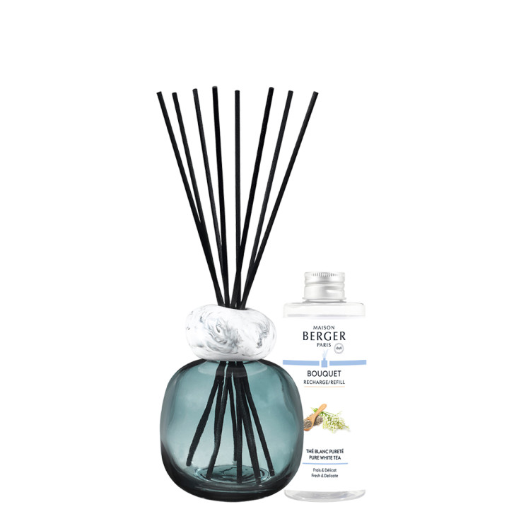 Zestaw patyczki Minerały niebiesko-białe + biała herbata